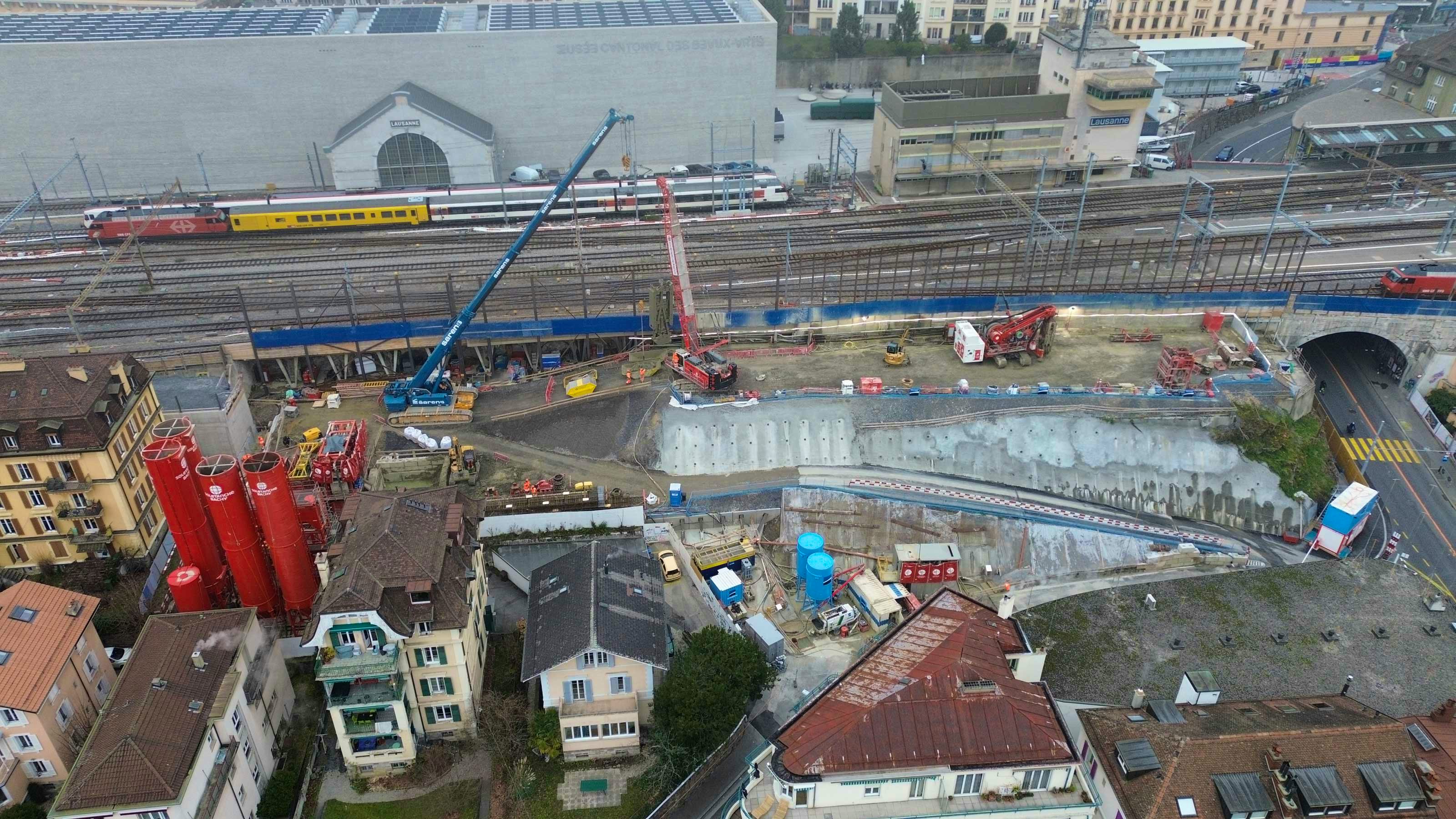 Vue globale du chantier pour la construction du bâtiment des Epinettes.