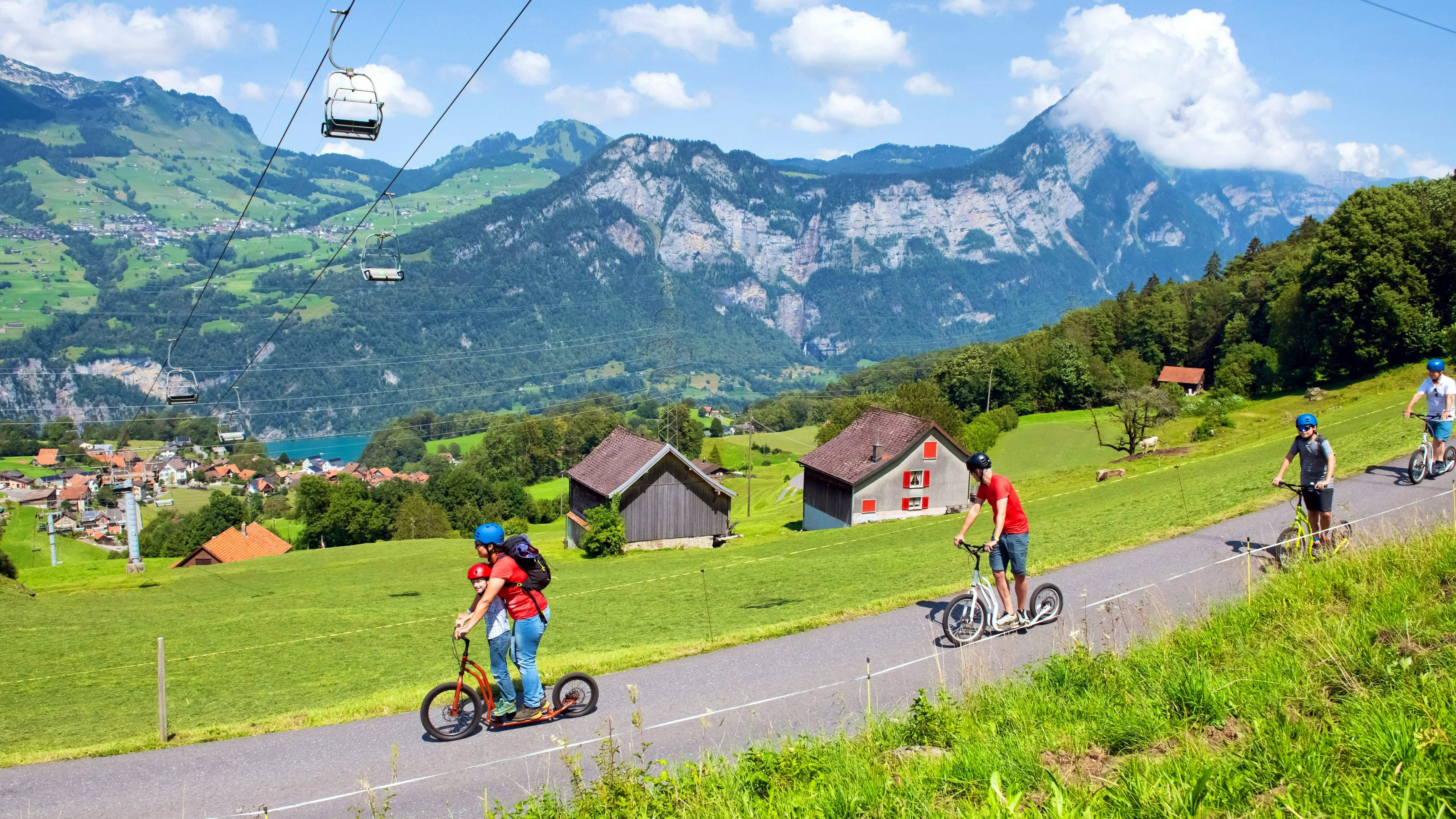 Bild vom Trottifahren am Kerenzerberg.